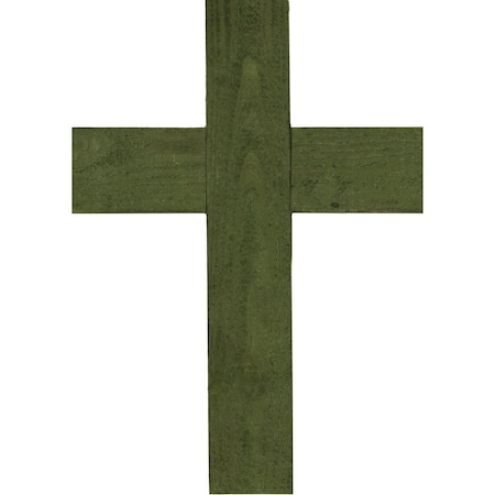 Ekena Millwork 20"W x 36"H x 1 1/2"D Vintage Farmhouse Cross, Barnwood Decor Collection, Restoration Green DECR020X036X1500CRSGR